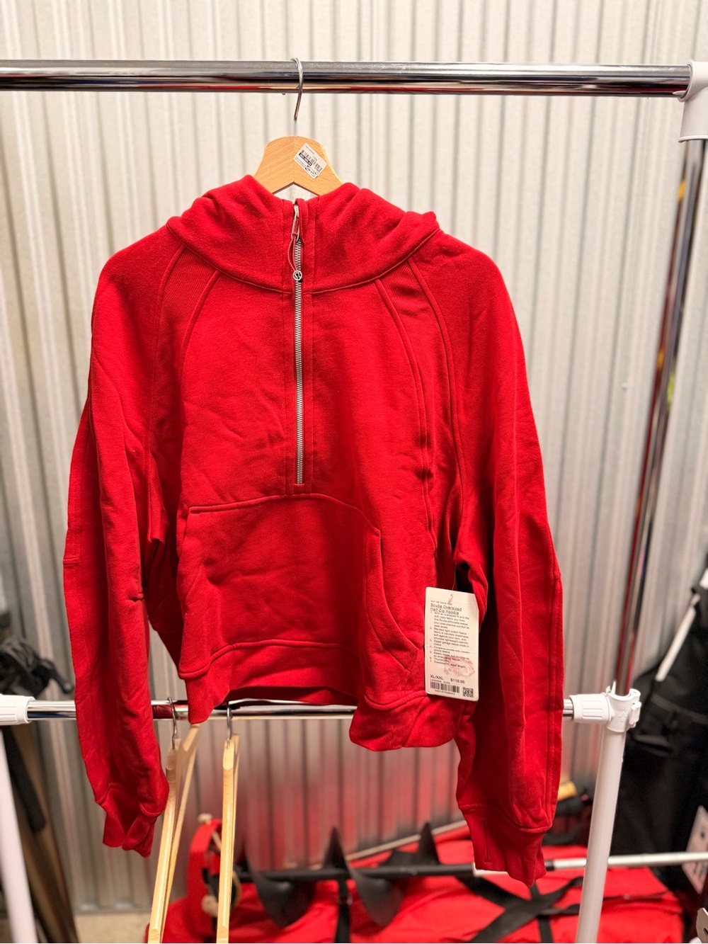 NWT Lululemon Scuba Oversized Half-Zip Hoodie - XL/XXL - College Crimson